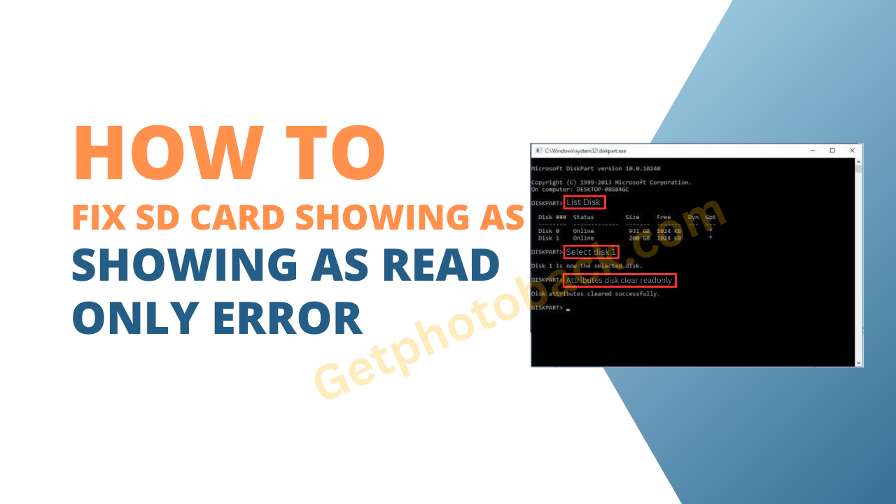 How to Fix SD Card Showing as Read Only Error
